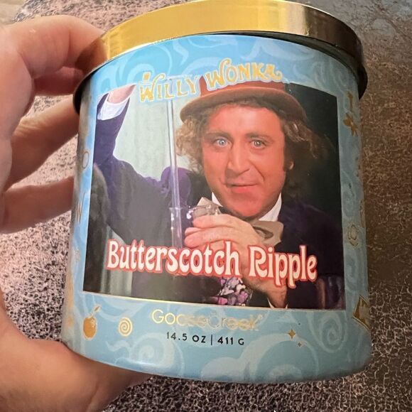 Goose Creek Willy Wonka Limited Edition 3 Wick Candle Butterscotch Ripple 14.5oz - Picture 6 of 7